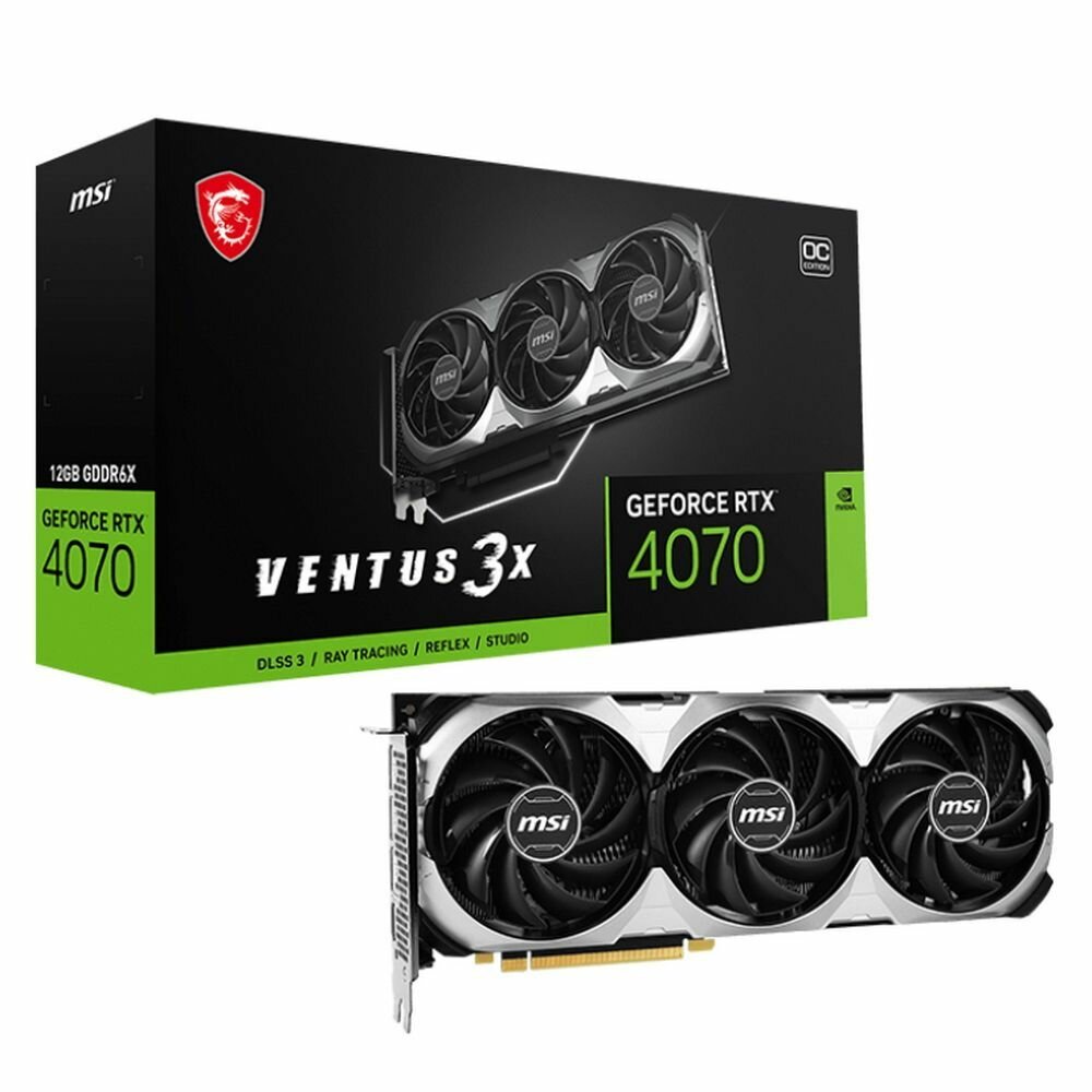 Видеокарта MSI GeForce RTX 4070 VENTUS 3X OC 12G (RTX 4070 VENTUS 3X 12G OC) - фото №5