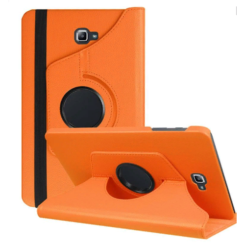 Чехол MyPads для планшета Samsung Galaxy Tab S2 8.0 SM-T710/T715 поворотный роторный оборотный оранжевый кожаный