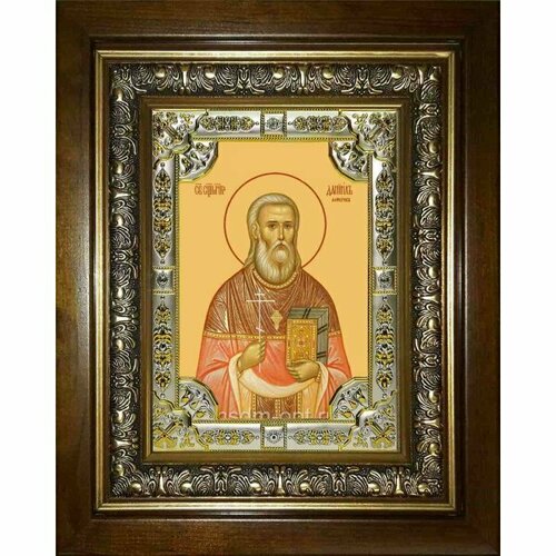 Икона Даниил священномученик, 18x24 см, со стразами, в деревянном киоте, арт вк-1930