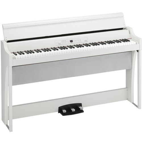 korg b2 wh цифровое пианино взвешенная клавиатура 12 тембров педаль адаптер питания в комплекте цвет черный полифония 120 Цифровое пианино KORG G1B AIR-WH