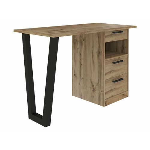 Письменный стол Desk Question Work Дуб табачный Черный металл 21390₽