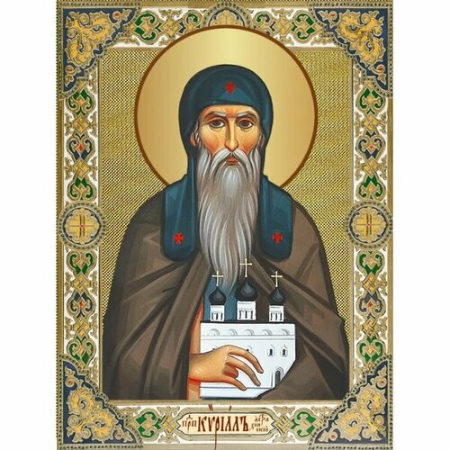 Икона Кирилл Астраханский 10 на 9 см, арт ДМИ-283-2
