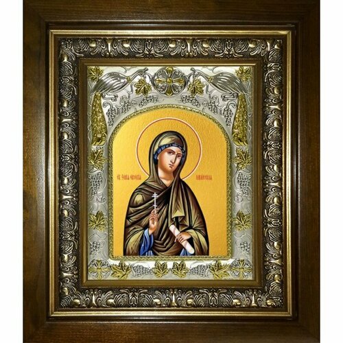 Икона Ксения (Евсевия) Миласская, 14x18 см, в деревянном киоте 20х24 см, арт вк-4861