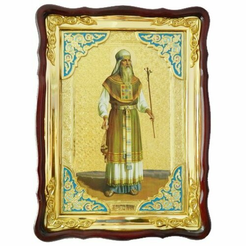 Храмовая икона Аарон Праотец в фигурном киоте 60 Х 80 см, арт ХБИ-439