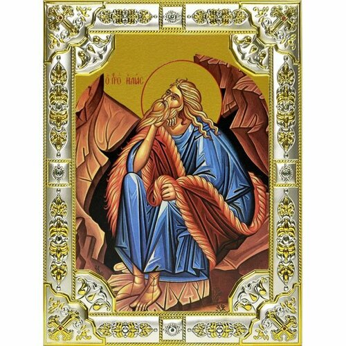 Икона Илия (Илья) Пророк, 18 х 24, со стразами, арт вк-555