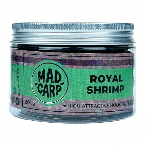 бойлы тонущие насадочные mad carp baits sweet plum слива 20 мм Бойлы насадочные Mad Carp Baits ROYAL SHRlMP (Королевская Креветка) 20 мм