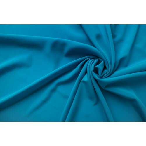 Ткань ярко-голубой крепдешин ткань голубой крепдешин цветочная геометрия