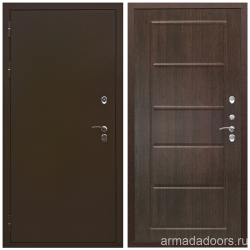 Входная дверь Армада Термо 3К Молоток коричневый; МДФ 6 мм ФЛ-39 Венге входная металлическая дверь рекс премиум 3к фл 1 венге сандал серый