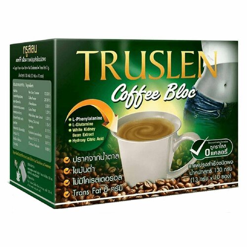 Truslen Напиток кофейный растворимый Plus Green Coffee Bean, 10 саше по 16 г, TRUSLEN