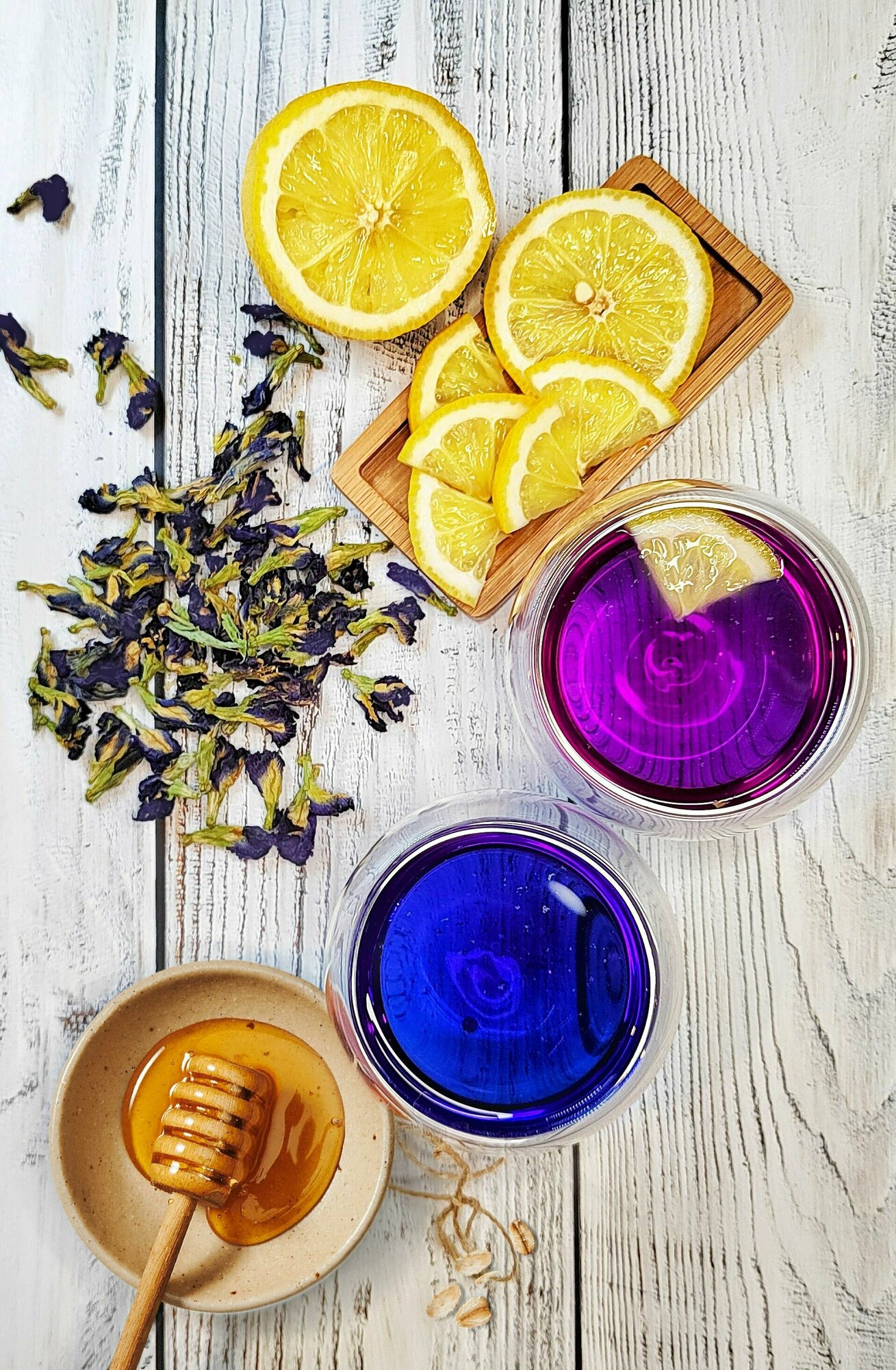 Пурпурный чай Анчан Чанг Шу Премиум, Синий тайский напиток для похудения, 100 гр - фотография № 6