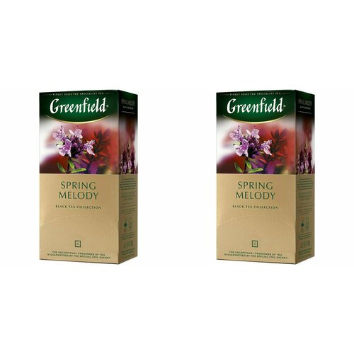 Greenfield Чай в пакетиках Spring Melody, черный, 25 пакетиков, 2 шт