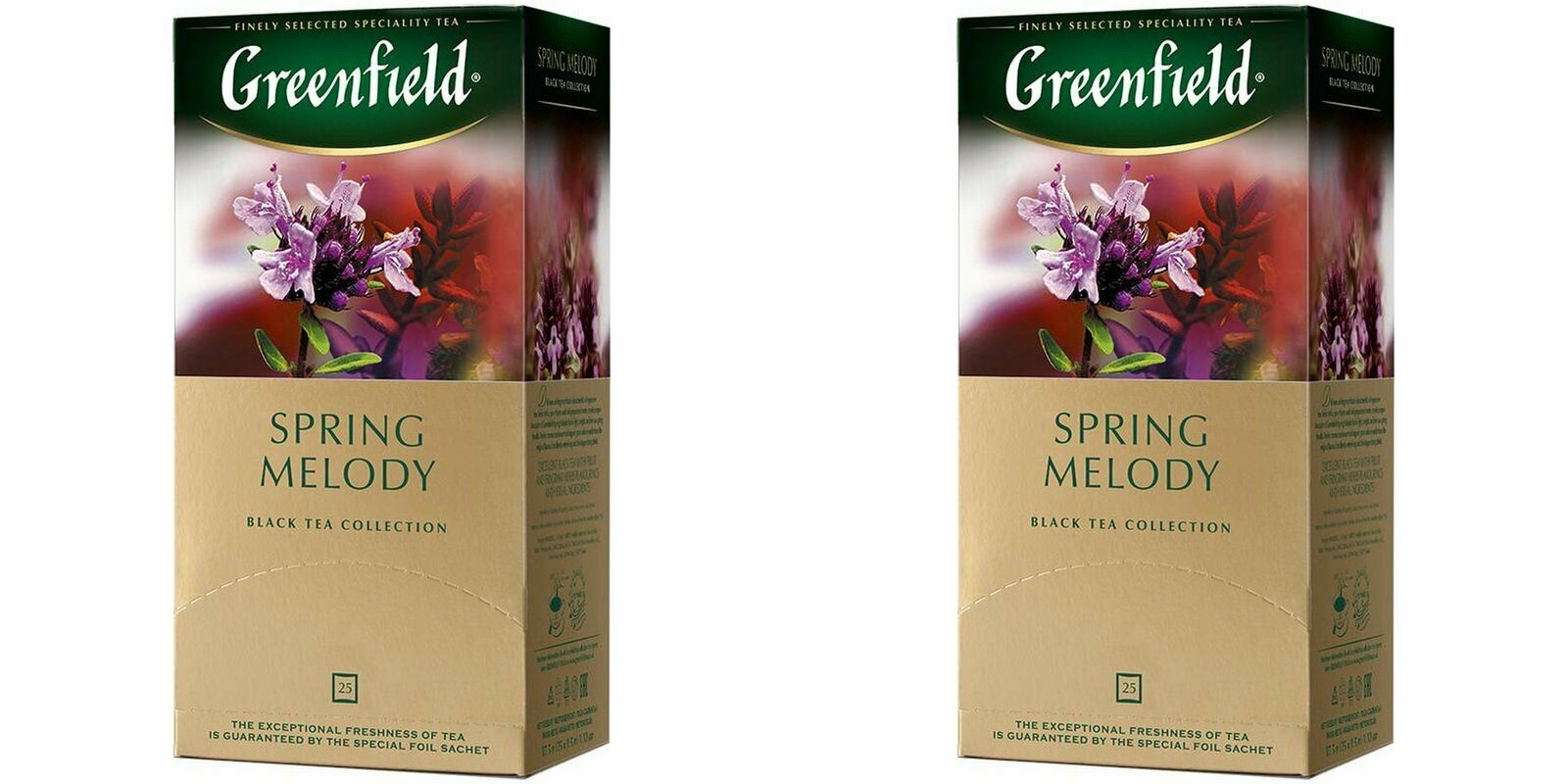 Greenfield Чай в пакетиках Spring Melody, черный, 25 пакетиков, 2 шт