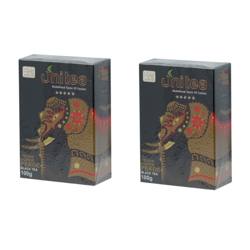 UNITEA Чай чёрный Super Pekoe Golden Collection, 100 г - 2 шт.