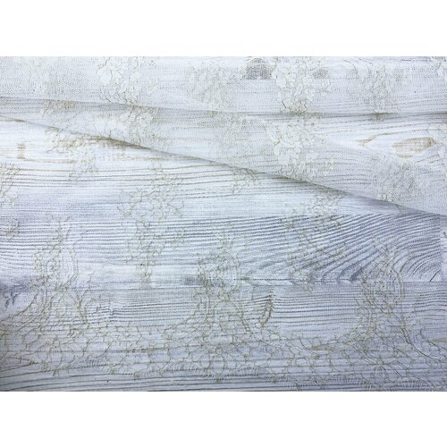 Ткань Кружево экрю/золото 45901