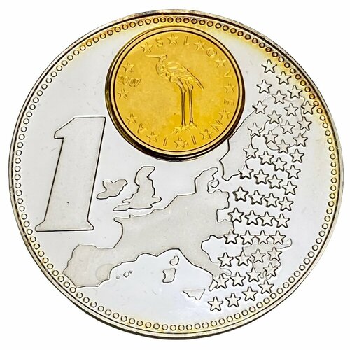 Германия, настольная медаль Новая европейская валюта. Словения 2002 г.