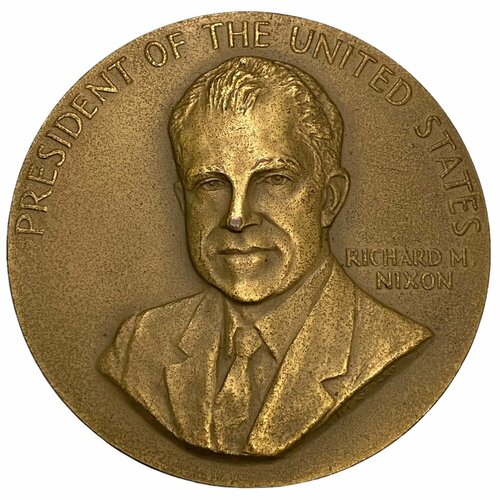 США, настольная медаль Визит президента Никсона в СССР 1974 г. (в коробке)