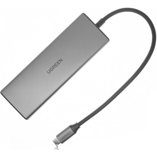 UGREEN Док-станция UGREEN CM490-90119 Gray адаптер ugreen cm498 usb c 3xusb a tf sd vga rj45 hdmi pd100w usb type space grey 15600