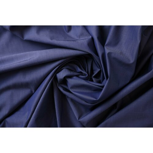 Ткань сорочечный хлопок сине-фиолетового джинсового цвета
