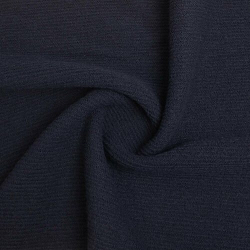 Трикотажная ткань пальтовая темно-синяя
