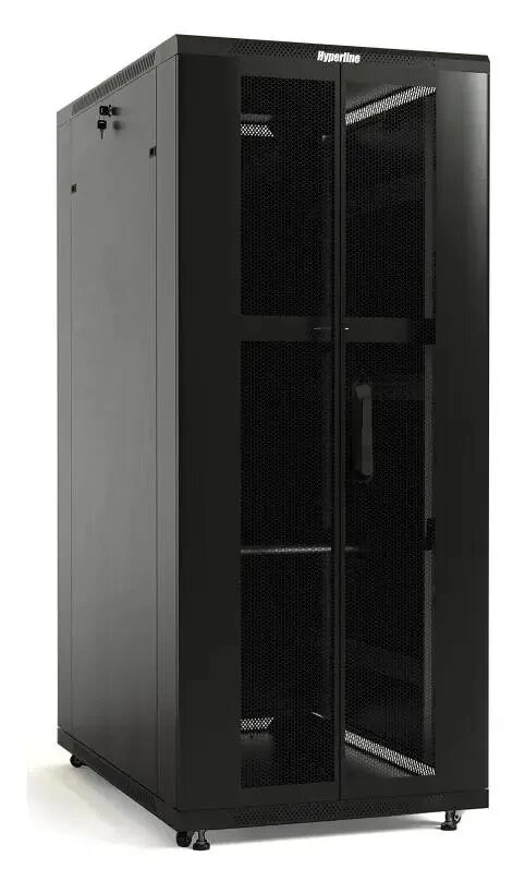 Коммутационный шкаф Hyperline TTB-4288-DD-RAL9004 напольный, перфорированная стальная передняя дверь, 42U, 800x2055x800мм