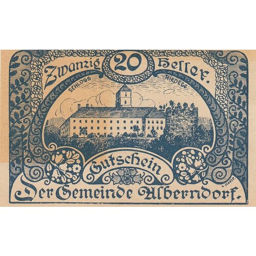 Австрия, Альберндорф 20 геллеров 1920 г. (2)