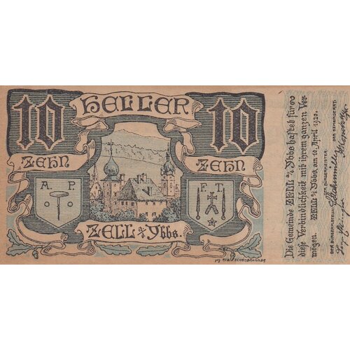 Австрия, Целль-ан-дер-Иббс 10 геллеров 1920 г. (№2) австрия целль ан дер прам 50 геллеров 1920 г