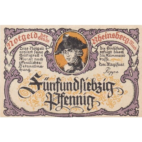 Германия (Веймарская Республика) Райнсберг 75 пфеннигов 1922 г. (№3) (3) германия веймарская республика райнсберг 25 пфеннигов 1922 г 2 2