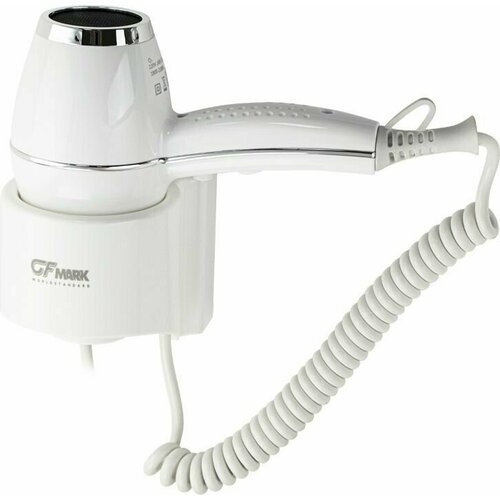 GFmark - Фен для волос профи супермощный в ванную комнату с торцевым креплением горячий - холодный поток с хромированными вставками 1800W 324000₽