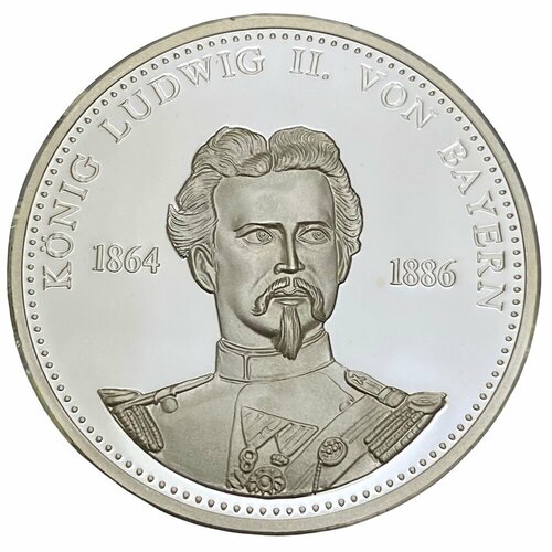 Германия, настольная памятная медаль Короли Германии. Людвиг II (Бавария) 1995 г. германия настольная памятная медаль короли германии отто ii 1995 г 2