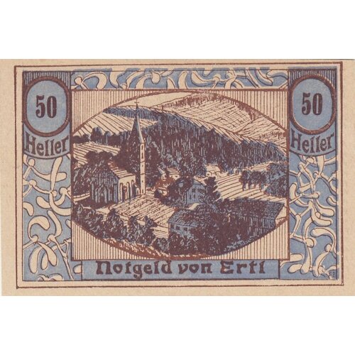 Австрия, Эртль 50 геллеров 1914-1920 гг. (2) австрия райпольтенбах 50 геллеров 1914 1920 гг 2