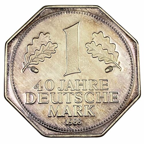 Германия, настольная памятная медаль 40 лет немецкой марке 1988 г.