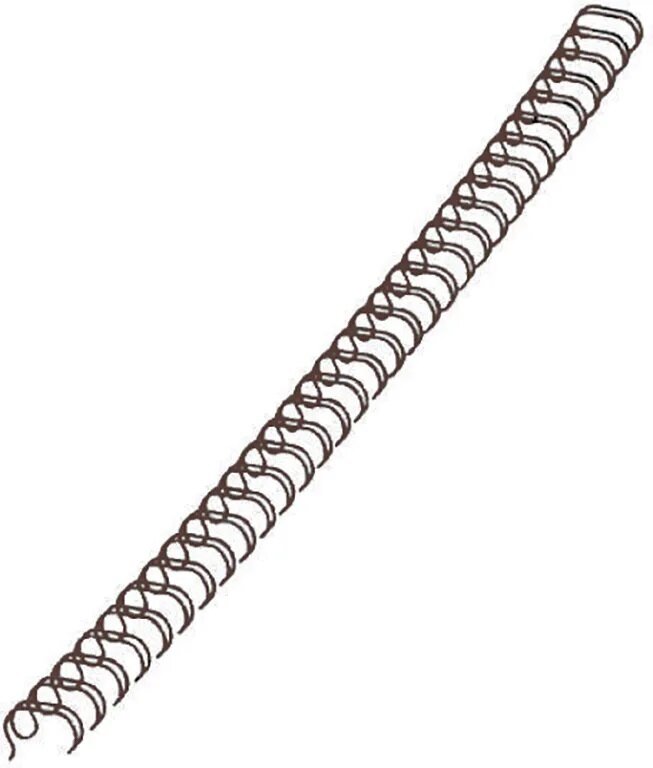Спираль для переплета набор металлических пружин для брошюровки 143 мм (9/16") цвет кофе