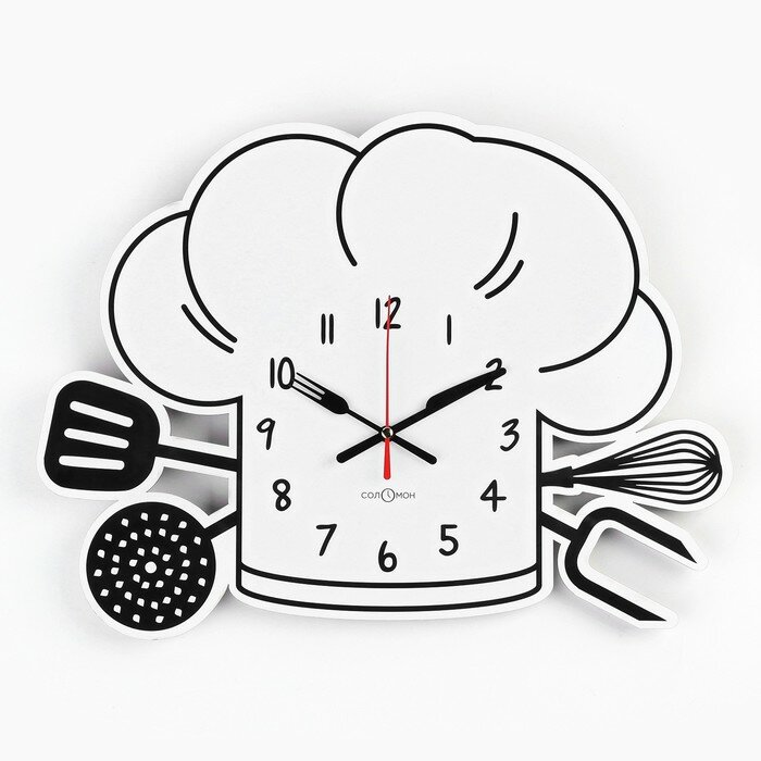 Часы настенные, серия: Кухня, "Колпак", дискретный ход, 27 х 37 см 9702691