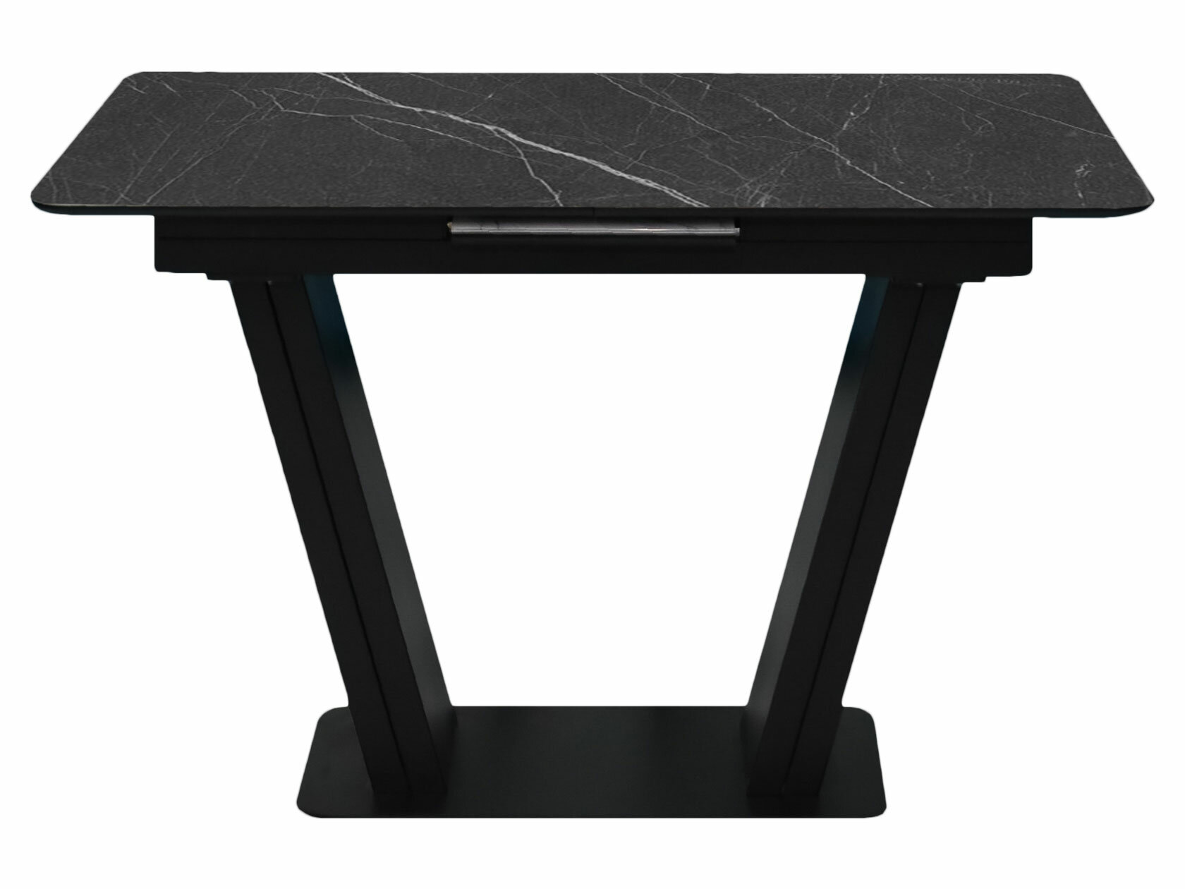 Кухонный стол Первый Мебельный Денвер Черный мрамор / Черный, металл