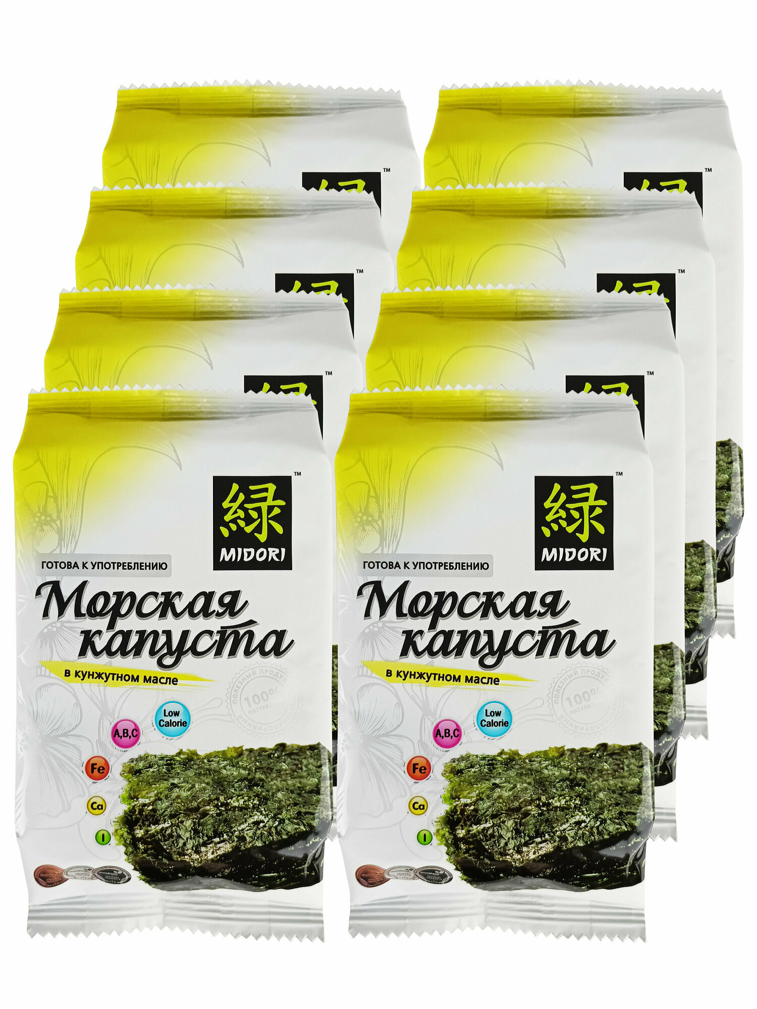 Морская капуста Midori жареная в кунжутном масле, 5 г - 8 шт