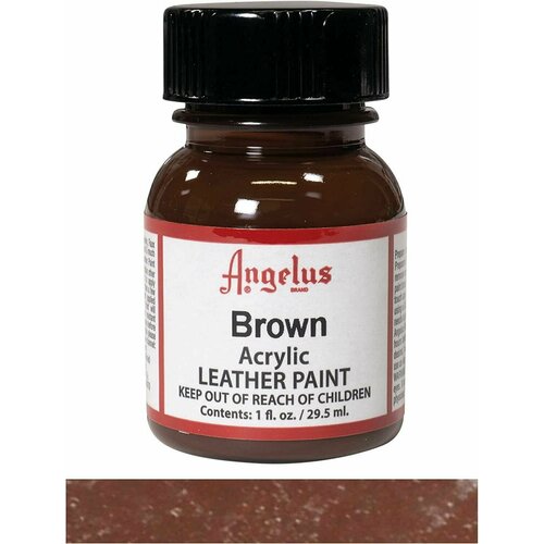 Акриловая художественная краска Angelus для ткани и кожи, Brown 014 (коричневый), 29.5 мл
