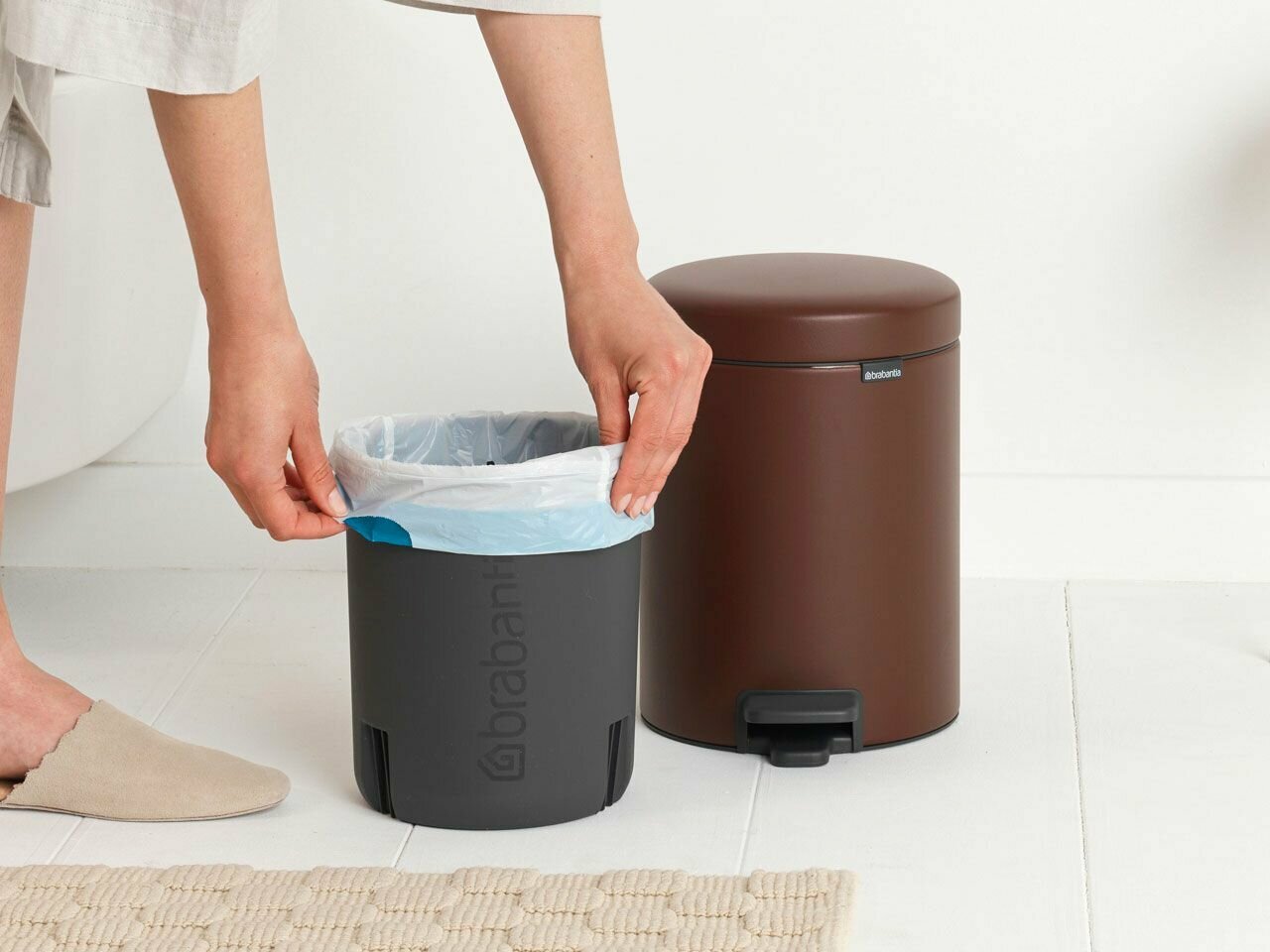 Мусорное ведро Brabantia NewIcon 208546 5 л, коричневое - фото №8