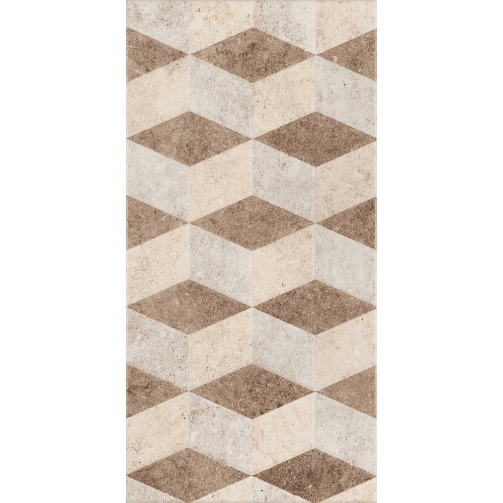 фото Плитка облицовочная Керамин Болонья 1 тип 2 кубы многоцветный 600x300x8,5 мм (11 шт.=1,98 кв. м)