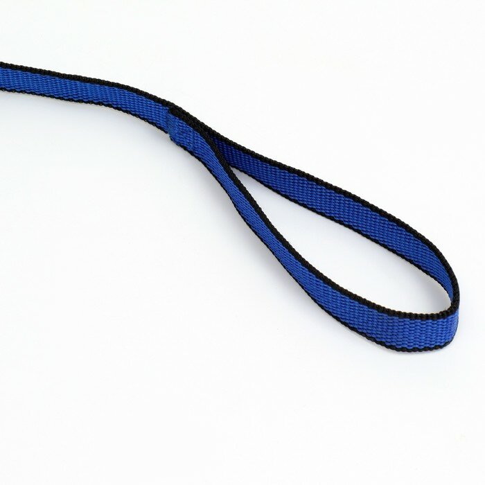 Поводок 3 м х 2 см, сине-чёрный - фотография № 2