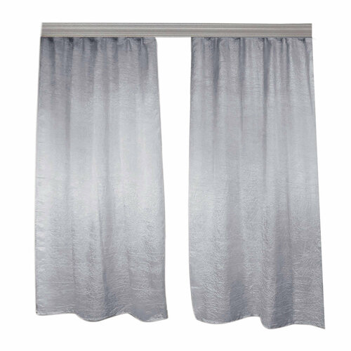 Штора тафта серая 135х260 см Casa Conforte Тергалет (2 шт.) (6178688)