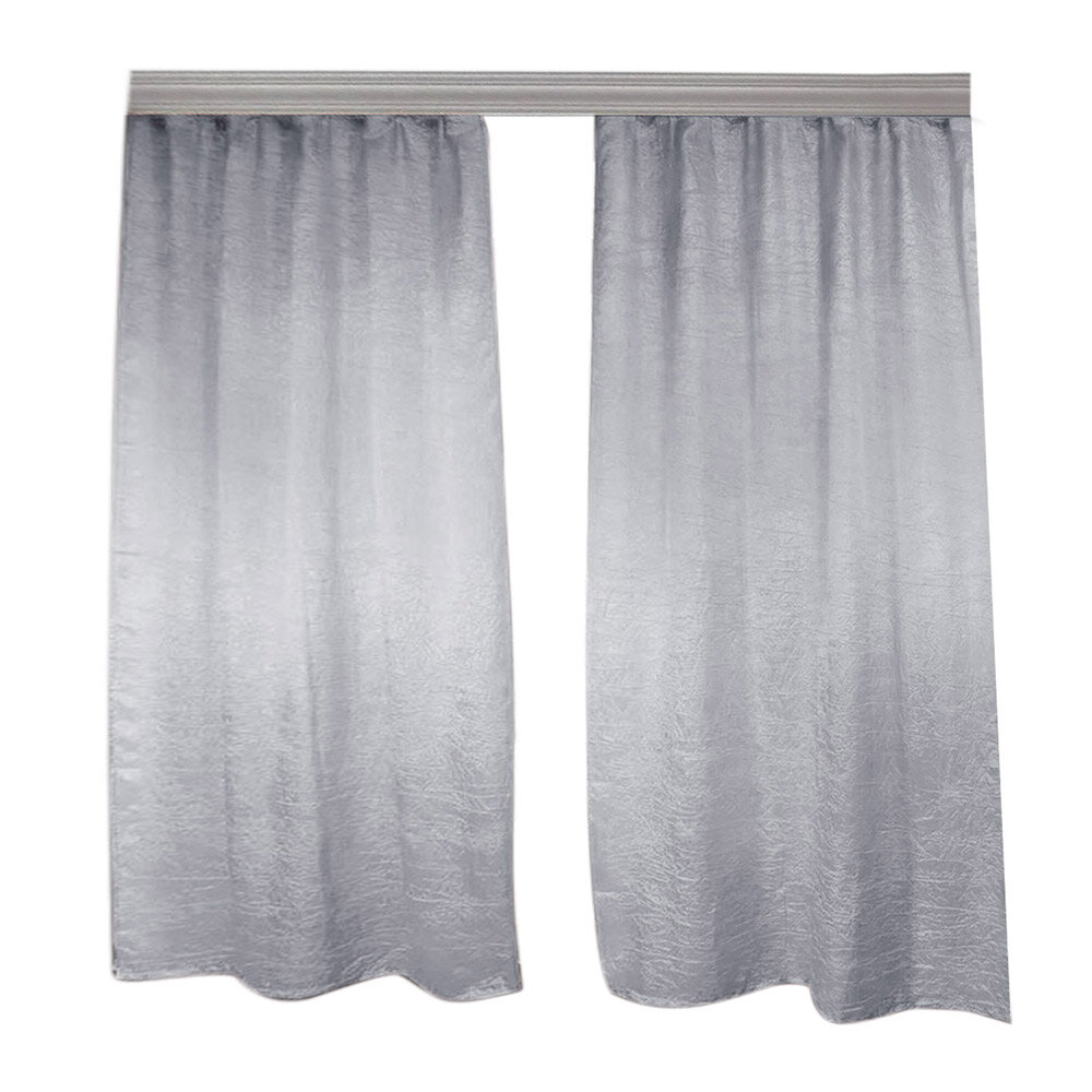 Штора тафта серая 135х260 см Casa Conforte Тергалет  2 шт    6178688 