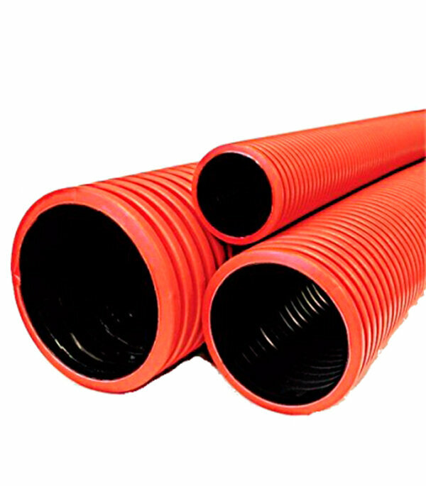 Труба двустенная гофрированная ПНД/ПВД d110/942 мм SN4 с протяжкой м. п.