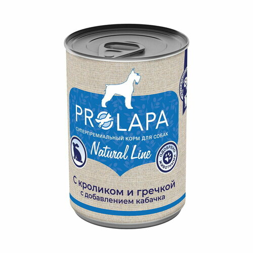 Prolapa Natural Line с кроликом, гречкой и кабачком, банка (0.4 кг) (4 штуки)