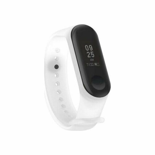 Силиконовый полупрозрачный ремешок Xiaomi Mi Band 3 белый