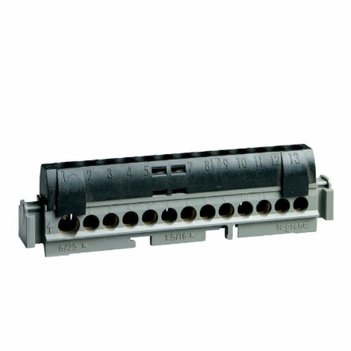 Legrand (Легранд) Клеммник черный 1x6-25 - 16x1,5-16 мм2, 141 мм (комплект 10 шт.) 004855