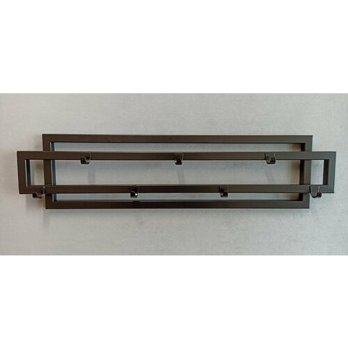 Вешалка для одежды настенная металлическая в прихожую для хранения вещей 