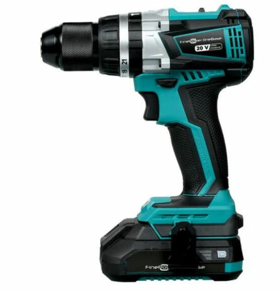 фото Дрель-шуруповерт FinePower CDHBL55K OneBase20 (кейс+АКБ 2мАч+ЗУ)