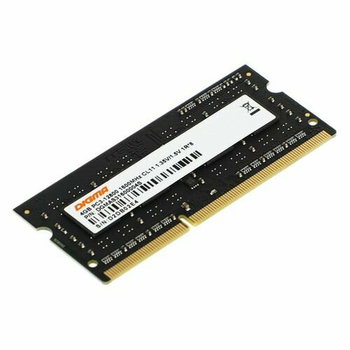 Оперативная память Digma DGMAS31600004S DDR3L - 1x 4ГБ 1600МГц для ноутбуков SO-DIMM Ret 930₽