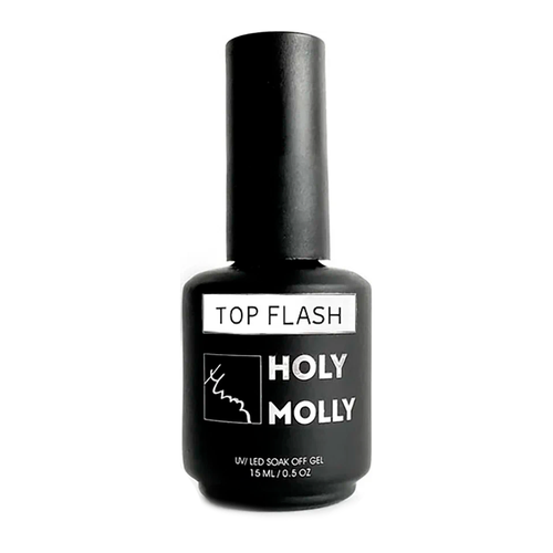 Топ светоотражающий для гель-лака Holy Molly Top FLASH GOLD 15 мл топ для гель лака holy molly top potal 15 мл