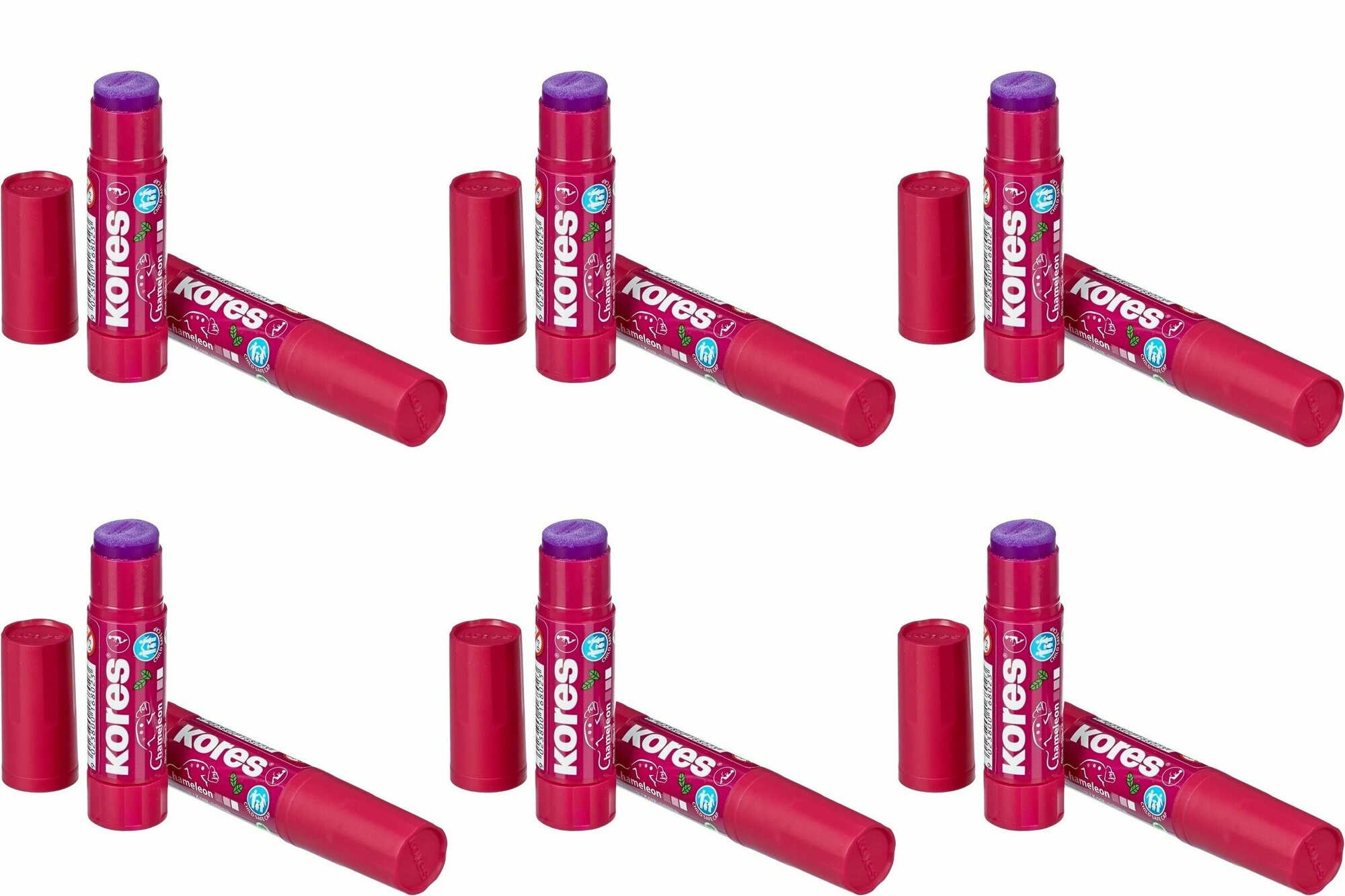 Kores Клей-карандаш Chameleon 8 г 6 шт